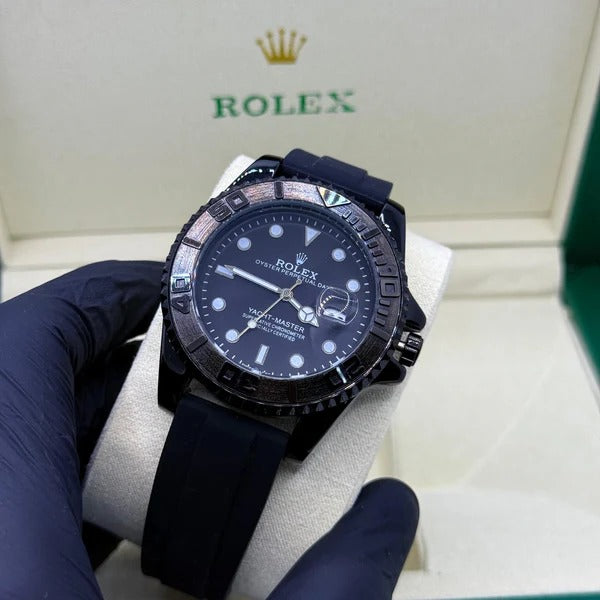 Rolex strap black with black rotating dial