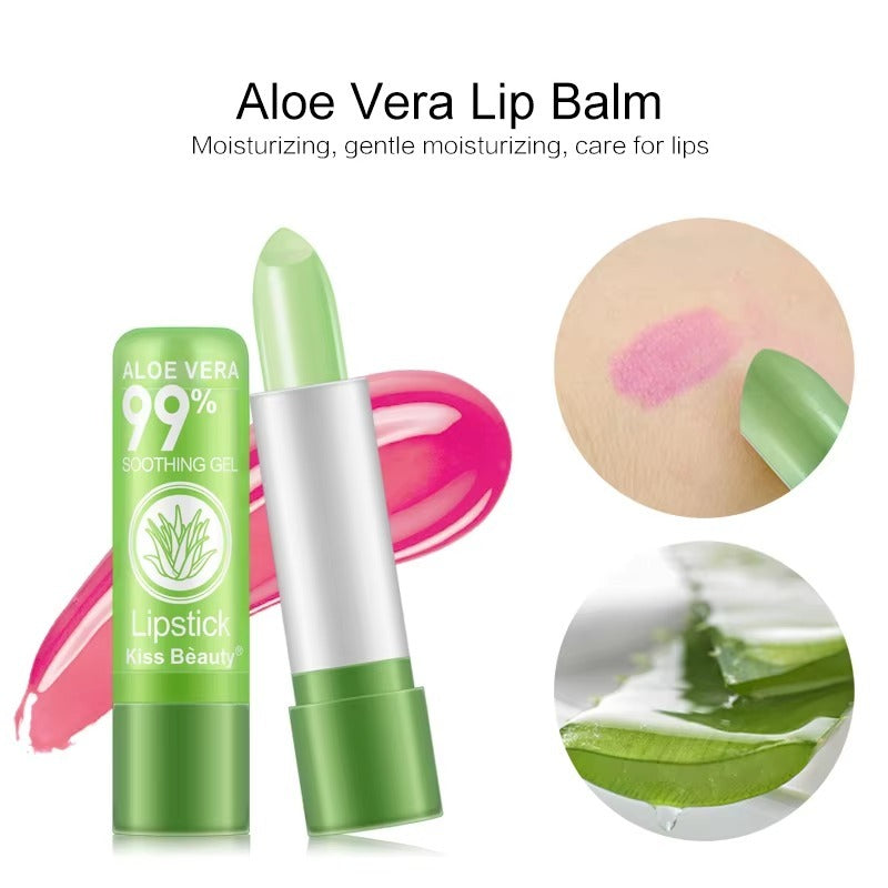 Magic Aloe Vera Color-Changing Lipstick – Moisturizing & Long-Lasting