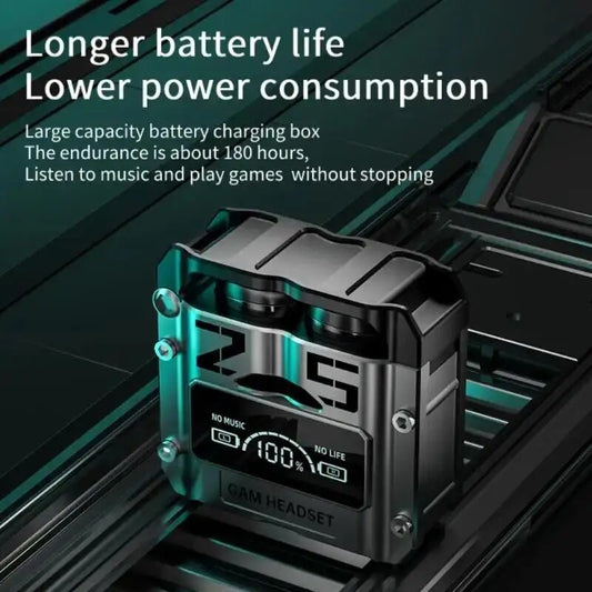 M25 Bluetooth 5.3 Wireless Earbuds – HiFi Sound, LED Battery Display, 40 Hours Backup, Noise Cancelling, Touch Control, Waterproof