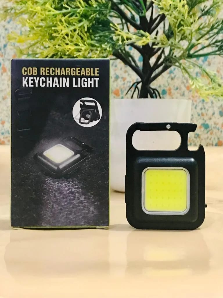 COB Rechargeable Keychain Light – Mini Portable LED Flashlight With USB Charging