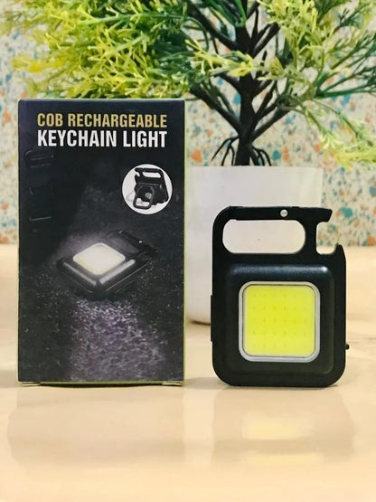 COB Rechargeable Keychain Light – Mini Portable LED Flashlight With USB Charging