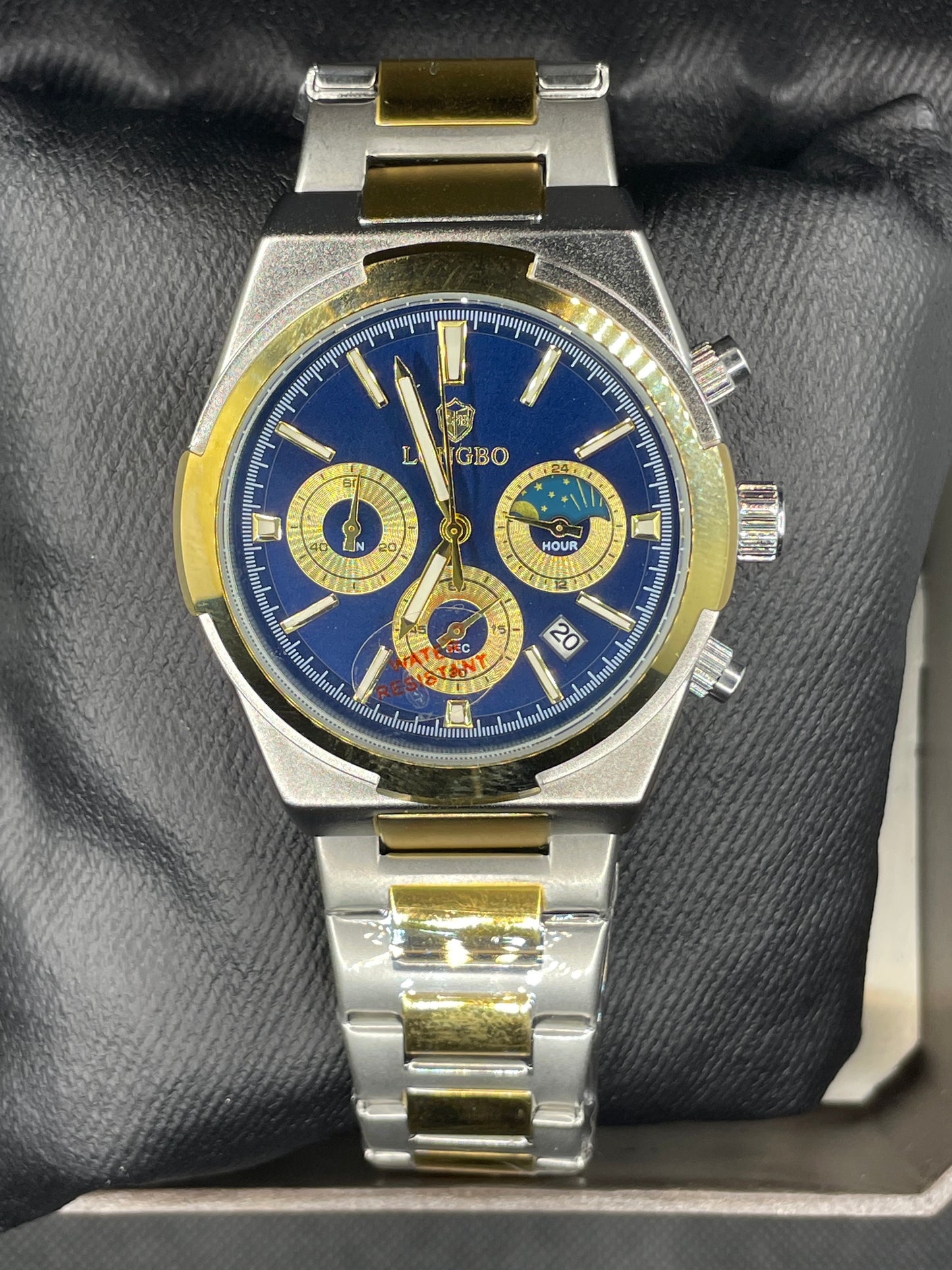 LONGBO ORIGINAL STAINLESS STEEL  WATER RESISTANCE WATCH With Free box