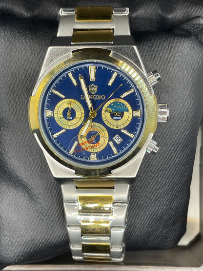 LONGBO ORIGINAL STAINLESS STEEL  WATER RESISTANCE WATCH With Free box