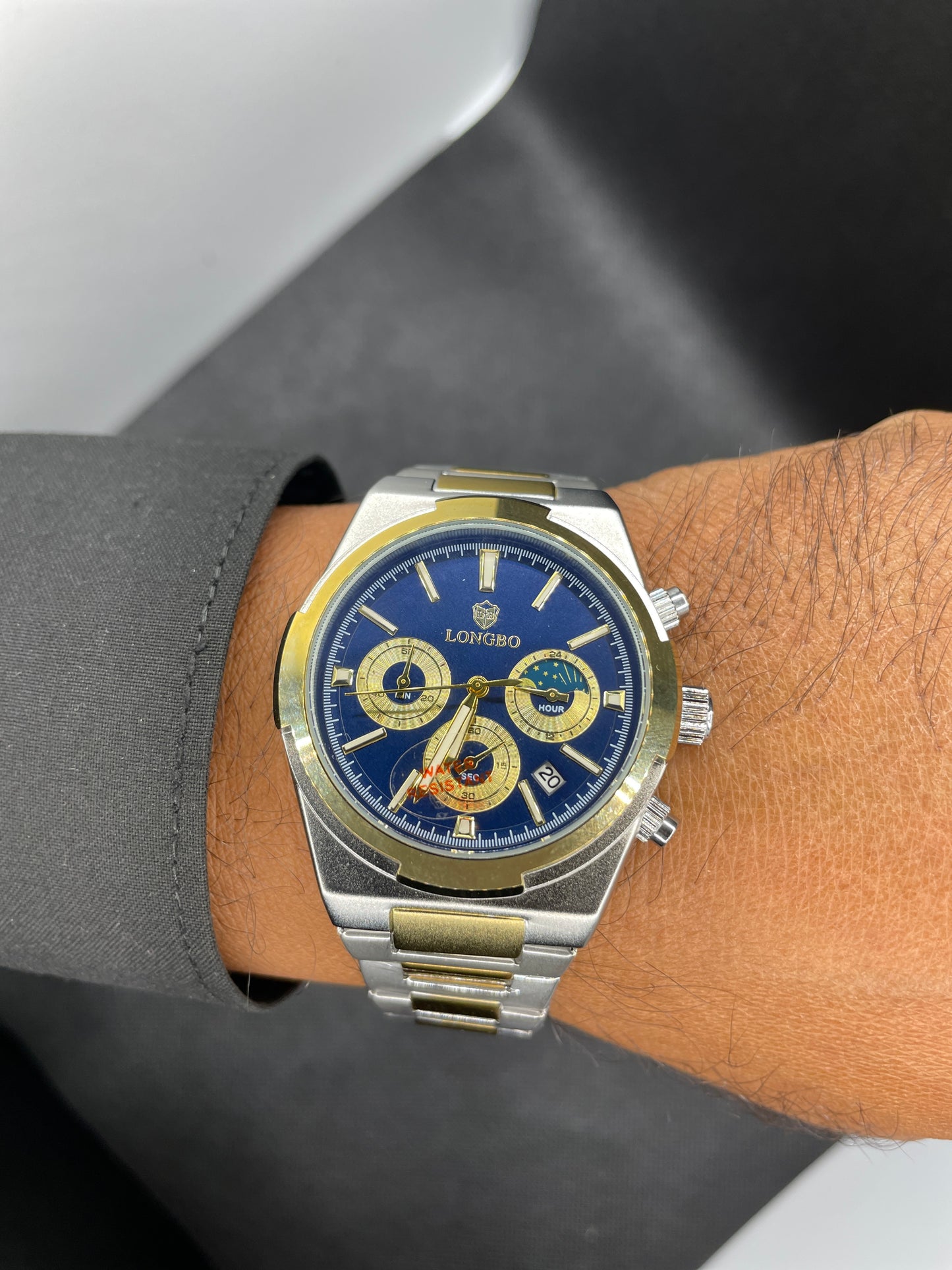 LONGBO ORIGINAL STAINLESS STEEL  WATER RESISTANCE WATCH With Free box