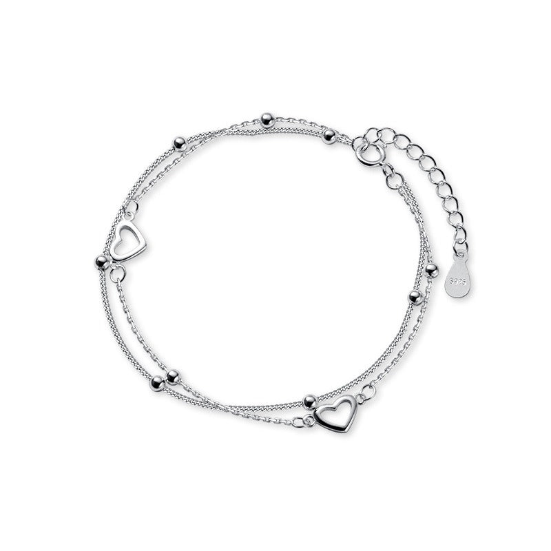 Double Chain Heart Bracelet – Perfect Birthday Gift for Girls