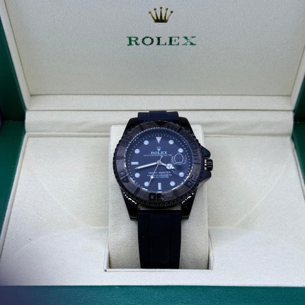 Rolex strap black with black rotating dial