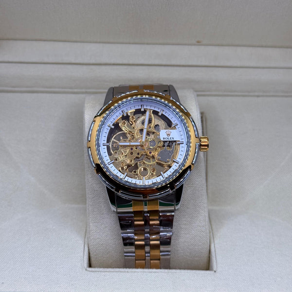 Rolex Automatic truetone with scelton golden white dial