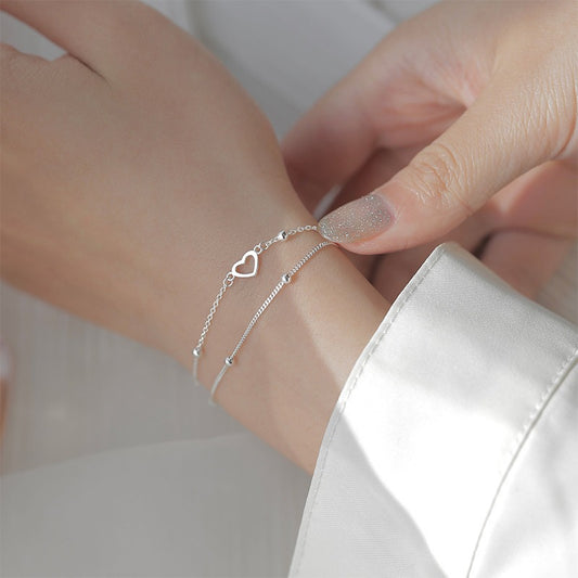 Double Chain Heart Bracelet – Perfect Birthday Gift for Girls