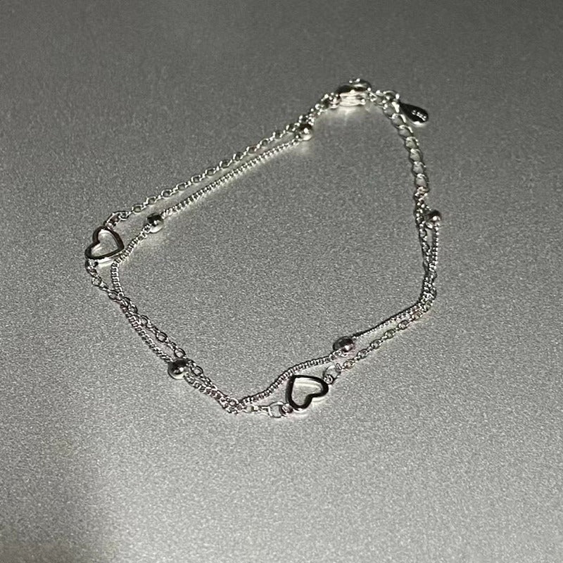 Double Chain Heart Bracelet – Perfect Birthday Gift for Girls